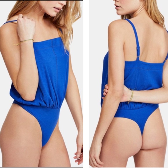 Free People Marissa Bodysuit Thong Square Neck - Picture 1 of 12